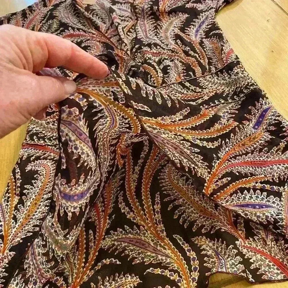 Central Park West Womens Silk Mini Drop Waist Deep V Neck Dress Nordstrom medium - Picture 5 of 12